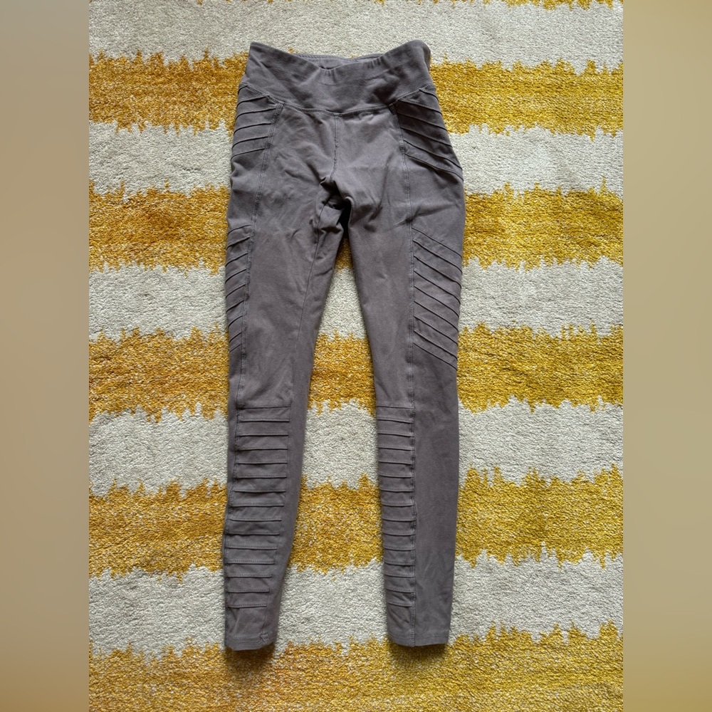 Pact Women's Pewter Grey Brushed Pintuck Cotton Legging Yoga Exercise small